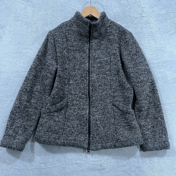 Prana Jackets & Blazers - Vintage PrAna Jacket Women Medium Fleece Gray Outdoors USA Cottage Barn Full Zip